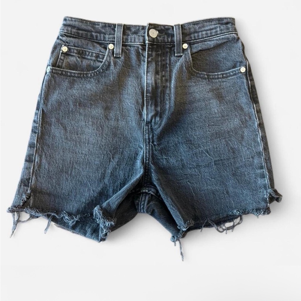 Levi’s Premium Jean Shorts for Women Black wash Cutttoffs 70’s High Slim Straigh
